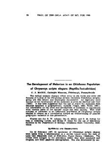 The Development of Melanism in an Oklahoma Population of Chrysemys scripta elegans (Reptilia: Testudinidae)