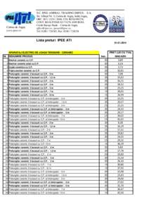 S.C. IPEE AMIRAL TRADING IMPEX – S.A.  Curtea de Argeş www.ipee.ro  Str. Albeşti Nr. 5, Curtea de Argeş, Judeţ Argeş,