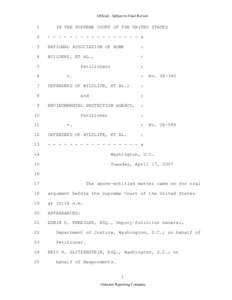 06-340.	National Assn. of Home Builders v. Defenders of Wildlife[removed])