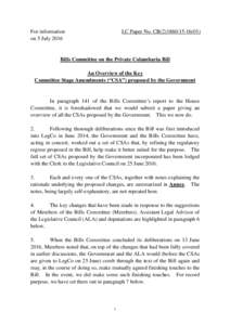 For information on 5 July 2016 LC Paper No. CB)  Bills Committee on the Private Columbaria Bill