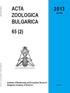 [removed]June[removed]Acta zoologica bulgarica