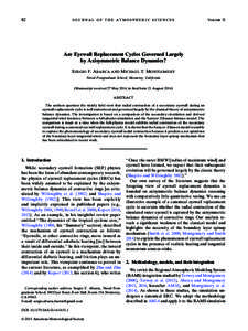 82  JOURNAL OF THE ATMOSPHERIC SCIENCES VOLUME 72