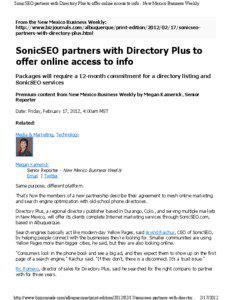 http://www.bizjournals.com/albuquerque/print-edition[removed]sonicseo-partners-with-directory-plus.html?s=print