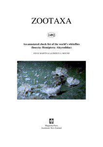 ZOOTAXA 1492 An annotated check list of the world’s whiteflies