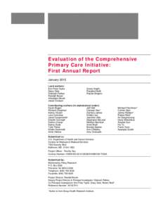 Evaluation of the Comprehensive Primary Care Initiative:  First Annual Report