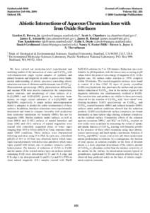 Goldschmidt 2000 September 3rd–8th, 2000 Oxford, UK. Journal of Conference Abstracts Volume 5(2), 253