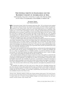 THE CENTRAL GROTTO IN XIAONANHAI AND THE BUDDHIST CONCEPT OF ANNIHILATION OF SINS Understanding Seng Chou’s Enterprises in Light of the Nirvana Sutra and the Sutra of Visualization of the Buddha of Infinite Life INAMOT