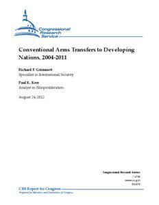 Conventional Arms Transfers to Developing Nations, [removed]