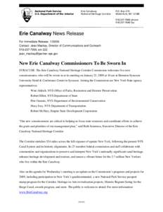 Microsoft Word - 012009_PR_New Erie Canalway Commissioners.doc