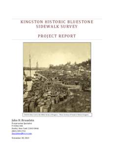 KINGSTON HISTORIC BLUESTONE SIDEWALK SURVEY PROJECT REPORT Fitch Brothers Yard in the Wilbur Section of Kingston – Photo Courtesy of Friends of Historic Kingston