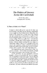 CHAPTER SEVEN  The Politics of Literacy Across the Curriculum