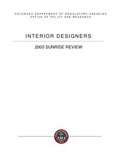 2000 Colorado Sunrise Review of Interior Designers