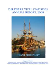 Link to Delaware Health Statistics Center Website  Delaware Vital Statistics Annual report, 2008  Photo courtesy of the Delaware Tourism Office