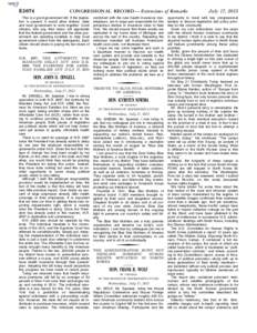 E1074  CONGRESSIONAL RECORD — Extensions of Remarks HON. JOHN D. DINGELL