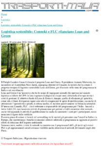 Home > Logistica > Logistica sostenibile: Connekt e FLC rilanciano Lean and Green