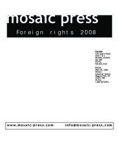 mosaic press Foreign rights  2008