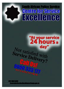 South African Police Service  Centre for Service Excellence