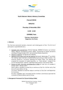 North Western Waters Advisory Committee Channel (WG3) MINUTES Thursday 13 November::30 CNPMEM, Paris