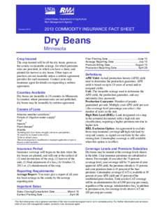 United States Department of Agriculture Risk Management Agency February[removed]COMMODITY INSURANCE FACT SHEET