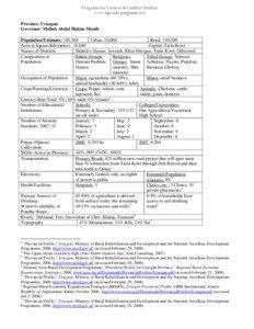 Program for Culture & Conflict Studies  www.nps.edu/programs/ccs 