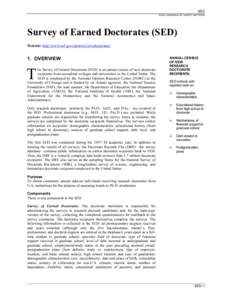 Carnegie Classification of Institutions of Higher Education / Higher education in the United States / Integrated Postsecondary Education Data System / Doctorate / Doctor of Philosophy / Doctor of Education / Questionnaire / National Opinion Research Center / National Center for Education Statistics / Education / Knowledge / Academia