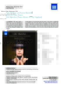 Release Date: September 2014 Naxos Records Catalog Number: New Release on Naxos Records: Jenny Q Chai, Piano