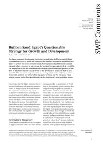 Built on Sand: Egypt’s Questionable Strategy for Growth and Development