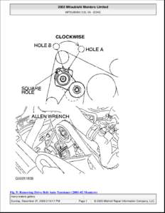 Automobile maintenance / Timing belt / Tensioner / Mitsubishi Pajero / Timing mark / Pulley / Mechanical engineering / Mechanics / Technology