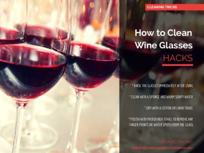 CLEANING TRICKS  How to Clean Wine Glasses HACKS * RINSE THE GLASSES IMMEDIATELY AFTER USING