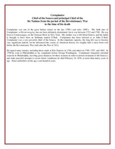 Native American history / Cornplanter / Indigenous peoples of the Americas / Americas / First Nations in Ontario / Jesse Cornplanter / Seneca people / History of North America / Iroquois