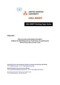        UNU‐MERIT Working Paper Series