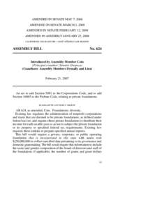 AMENDED IN SENATE MAY 7, 2008 AMENDED IN SENATE MARCH 3, 2008 AMENDED IN SENATE FEBRUARY 12, 2008 AMENDED IN ASSEMBLY JANUARY 23, 2008 california legislature—2007–08 regular session