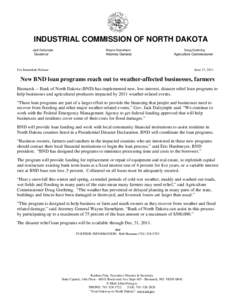 INDUSTRIAL COMMISSION OF NORTH DAKOTA Jack Dalrymple Governor  Wayne Stenehjem