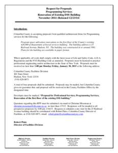 Microsoft Word - RFP -Programmingl Services DSS Renovation - Reissued