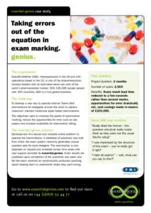 essential.genius case study  Taking errors out of the equation in exam marking.