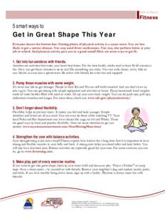 Microsoft Word - GetInGreatShapeThisYear.doc