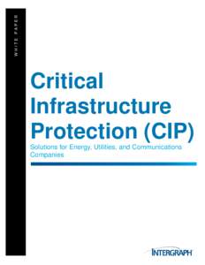 WHITE PAPER  Critical Infrastructure Protection (CIP) Solutions for Energy, Utilities, and Communications