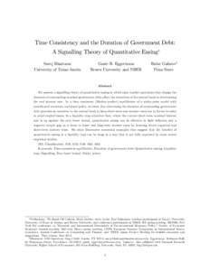 Time Consistency and the Duration of Government Debt: A Signalling Theory of Quantitative Easing