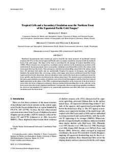 Physical geography / Ocean currents / Atmospheric thermodynamics / Aquatic ecology / Zonal and meridional / Equatorial Counter Current / Mixed layer / Tropical instability waves / Tropical Atlantic SST Dipole / Physical oceanography / Atmospheric sciences / Oceanography