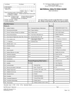 Maternal Health Risk Guide (4095)