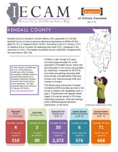 Snapshots of Illinois Counties Rev 4-16 KENDALL COUNTY Kendall County is located in northern Illinois, with a population of 123,355.