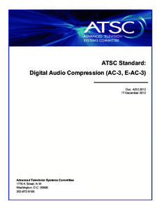 Audio codecs / Digital audio / Technology / MPEG / IEC 60958 / Dolby Digital / Elementary stream / S/PDIF / Syncword / Electronic engineering / Electronics / High-definition television