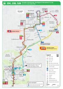 204, 208, 528  Paradise Interchange, Northgate & Broadview to city Also shows routes 208B & 208N Grand Junction Rd