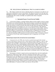 Chapter 3. Effectiveness of the Programs - What was Achieved and How -- IMF Independent Evaluation Office - Evaluation Report - IMF Support to Jordan, [removed], December 2, 2005