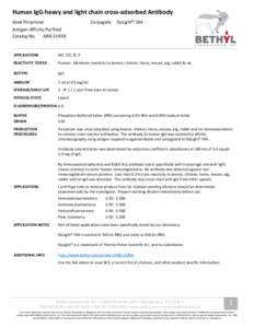 Human IgG-heavy and light chain cross-adsorbed Antibody Goat Polyclonal Conjugate  DyLight® 594