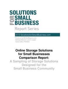 Microsoft Word - SFSB Data Storage Solutions Comparison Report