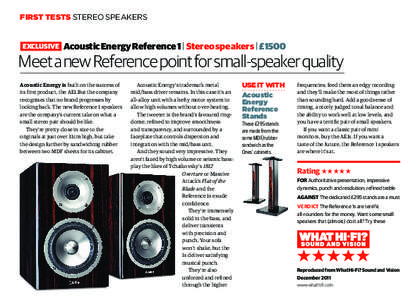 FIRST TESTS STEREO SPEAKERS EXCLUSIVE Acoustic Energy Reference 1 | Stereo speakers | £1500  Meet a new Reference point for small-speaker quality