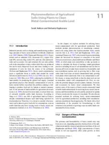 Phytoremediation of Agricultural Soils: Using Plants to Clean Metal-Contaminated Arable Land 11