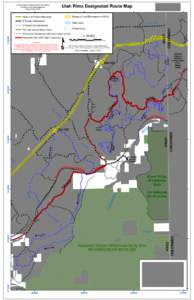 United States Department of the Interior Bureau of Land Management Moab Field Office Utah Rims Designated Route Map