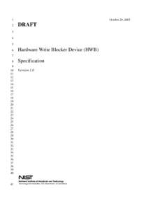 Hardware Write Blocker Device (HWB)